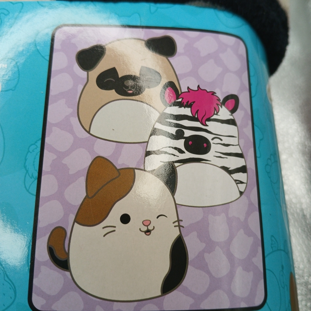 Squishmallows Pink and Black Cozy Throw 46"×60"